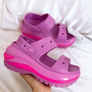 Crocs Pink Mega Crush Sandals Size 6